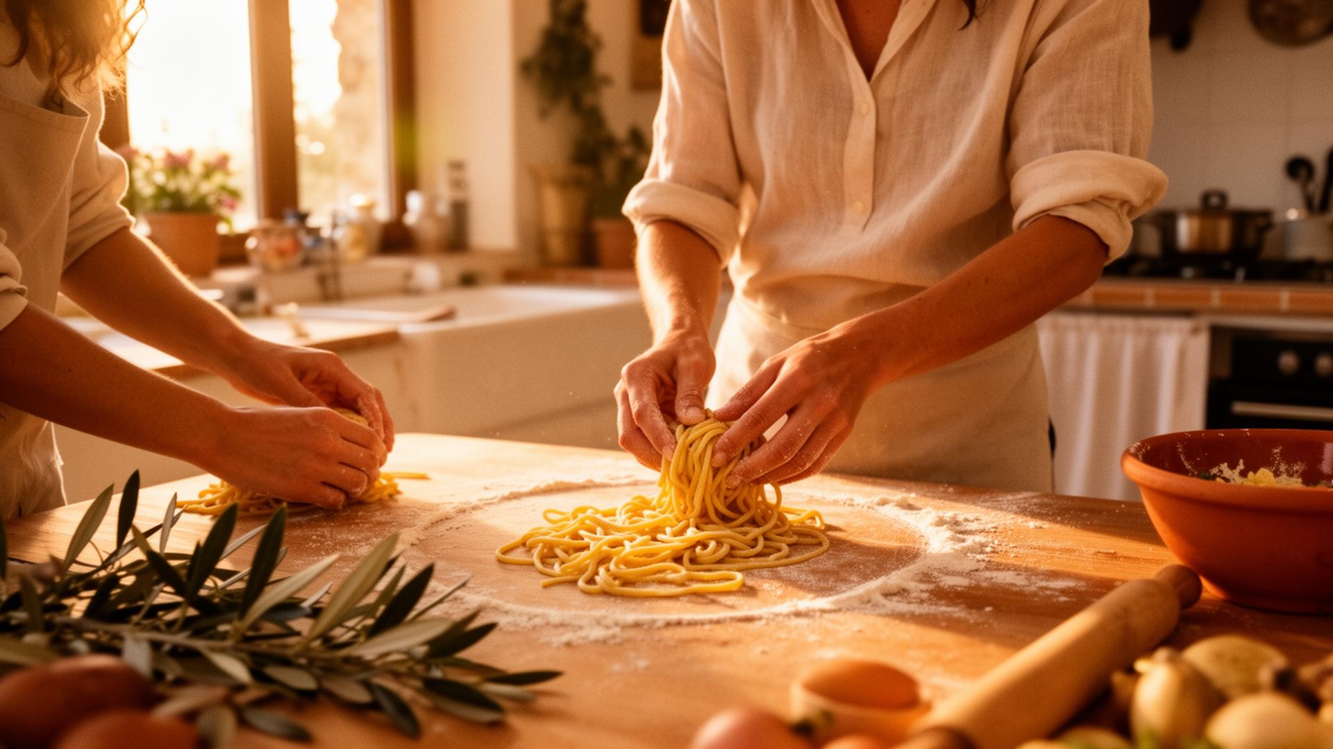 Hand-rolled pasta with Elena